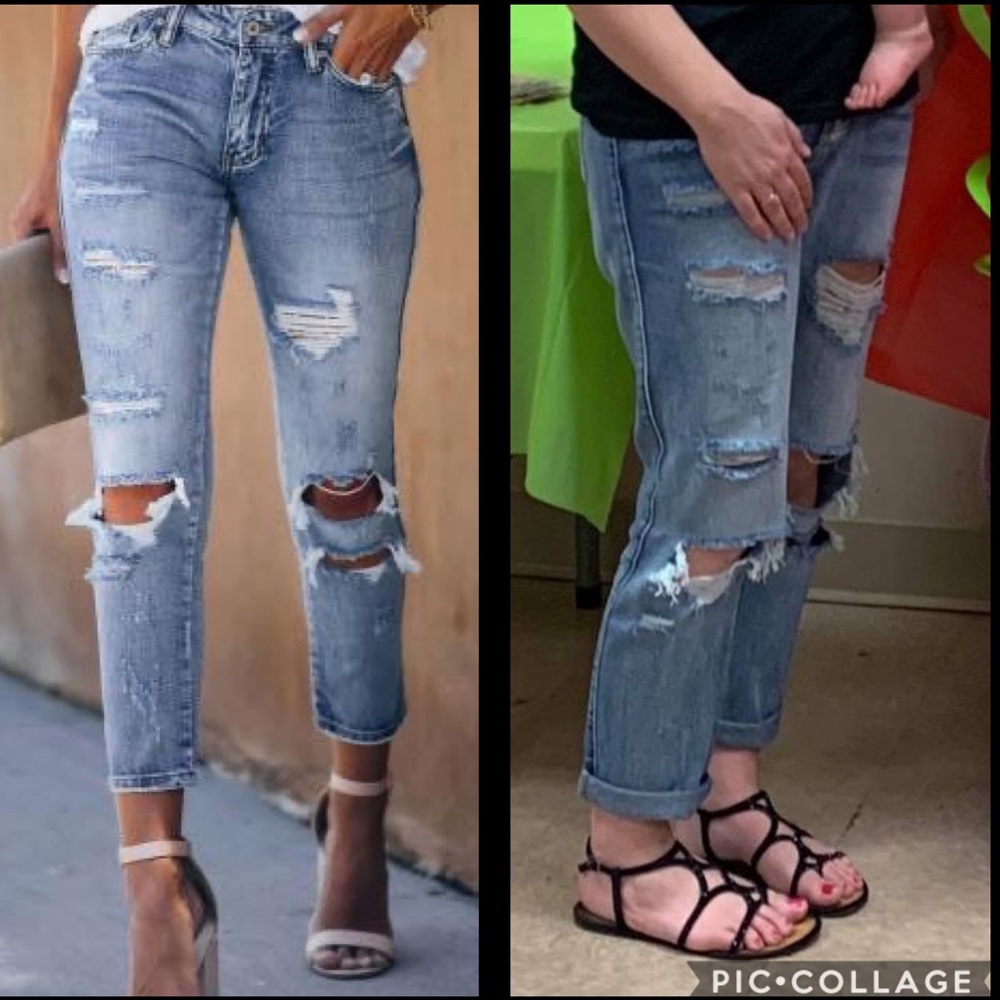 Distressed Ripped Jeans